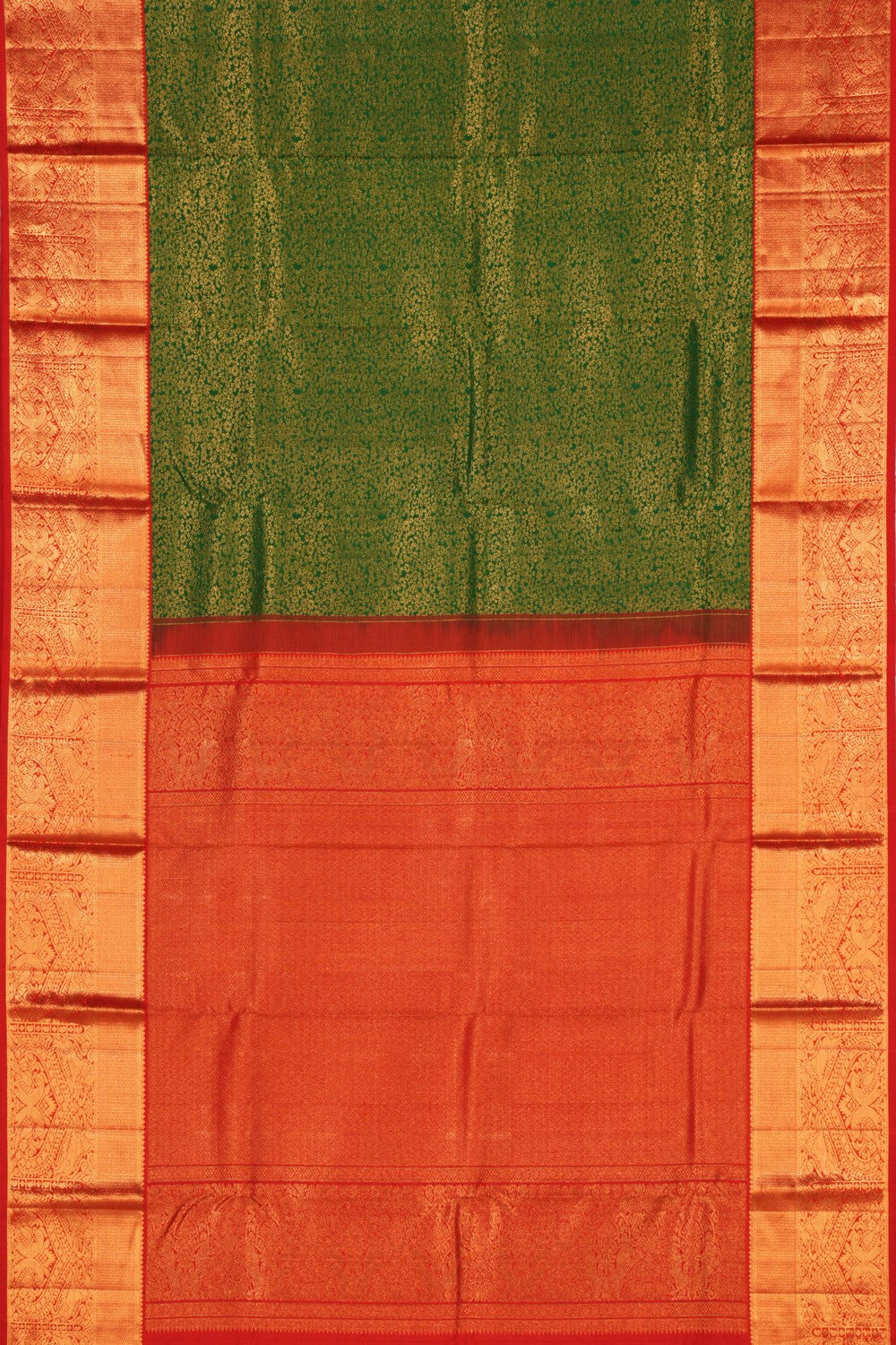 Image of Kanchipattu Brocade Green Saree